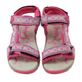 American Club Sandale s američkim kožnim umetkom 5268 ljubičasta ružičasta 4