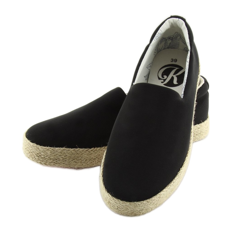 Crne slip-on espadrile k1833801 negro crna 1
