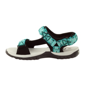 American Club Sandale s američkim kožnim umetkom 6102 zelena crna 2