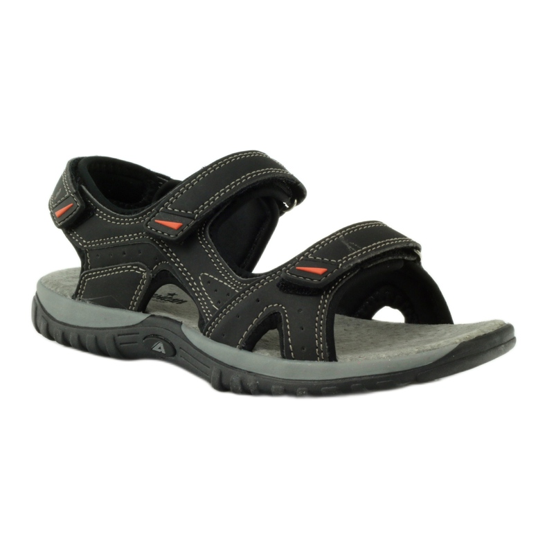 American Club Sandale s američkim kožnim umetkom 6201 crna 1