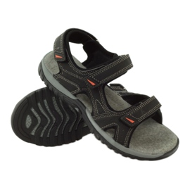 American Club Sandale s američkim kožnim umetkom 6201 crna 3