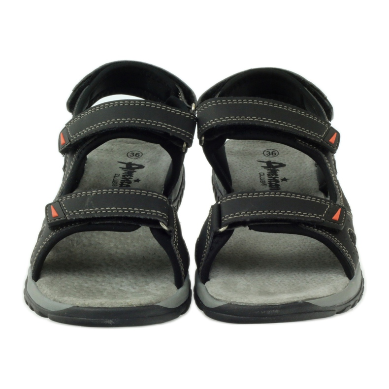 American Club Sandale s američkim kožnim umetkom 6201 crna 4