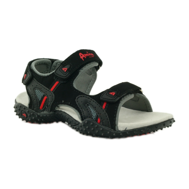 American Club Sandale s američkim kožnim umetkom 5267 crna 1