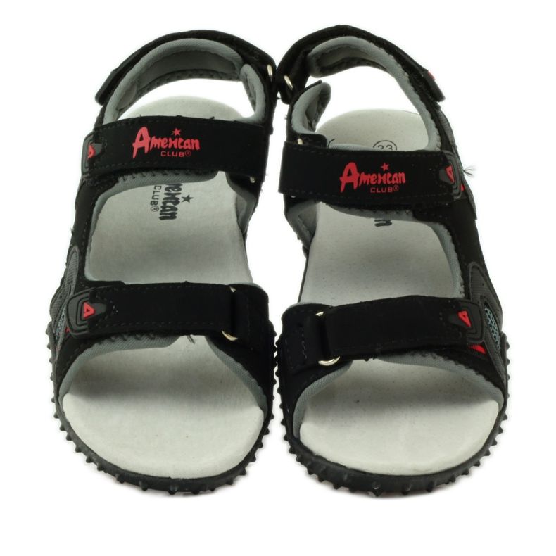 American Club Sandale s američkim kožnim umetkom 5267 crno 4