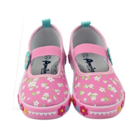 American Club Američke kožne tenisice s uloškom zelena žuta boja ružičasta 5