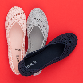 Seastar Ružičaste čipkaste balerinke ružičasta 1