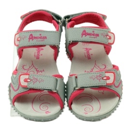 American Club Sandale s američkim kožnim umetkom 8580 raznobojna siva 4