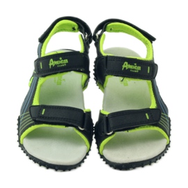 American Club Sandale s američkim kožnim umetkom 5261 zelena crna 4