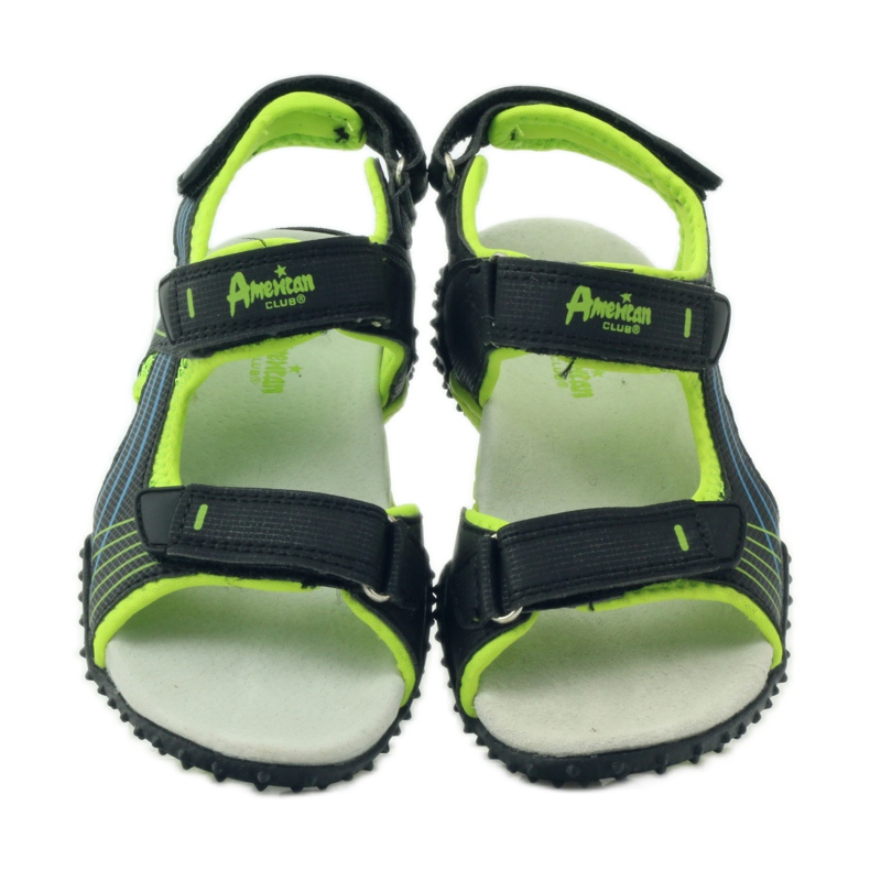 American Club Sandale s američkim kožnim umetkom 5261 zelena crna 4