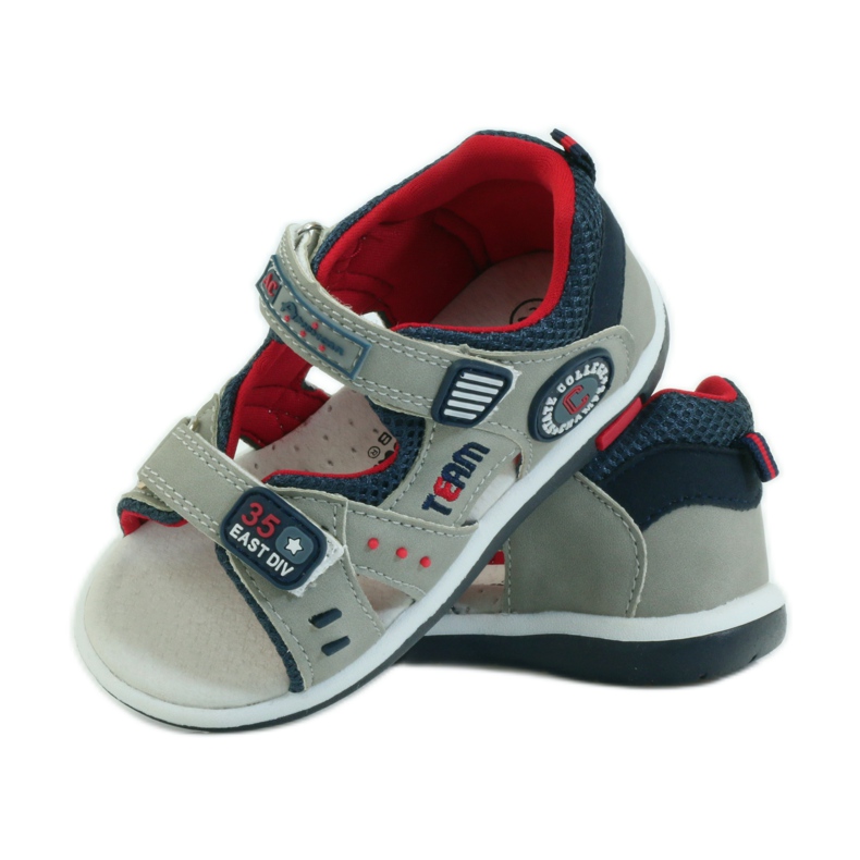 American Club Sandale s američkim kožnim umetkom 87297 tamnoplava siva 3