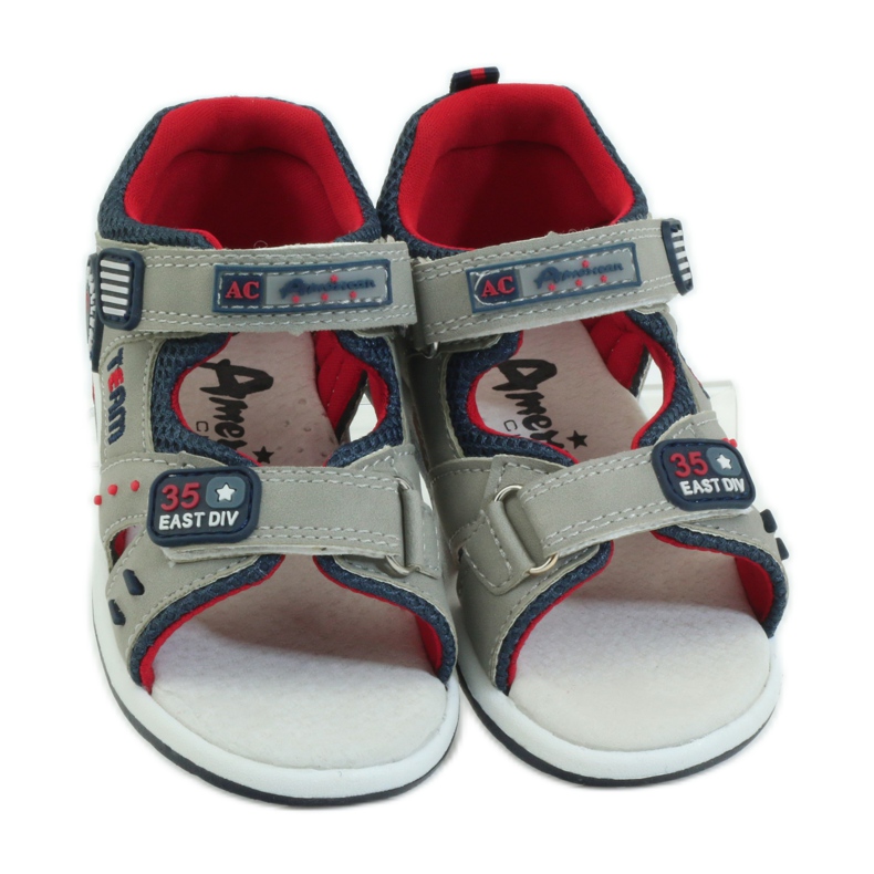 American Club Sandale s američkim kožnim umetkom 87297 tamnoplava siva 4