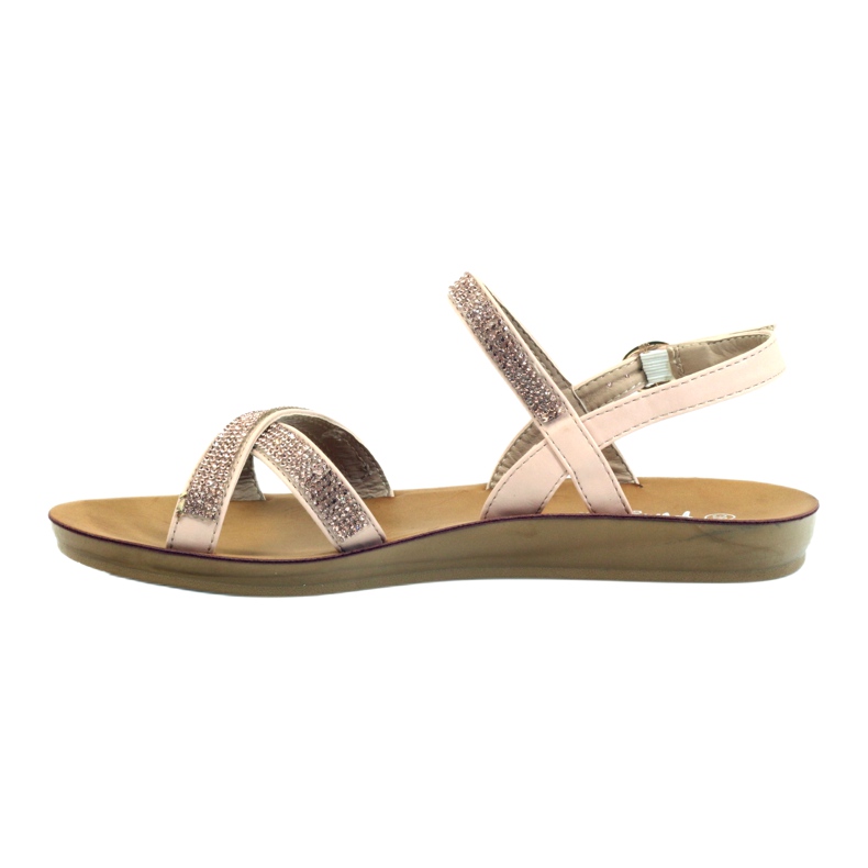 American Club Sandala s kubičnim cirkonijem American 170430 ružičasta 2