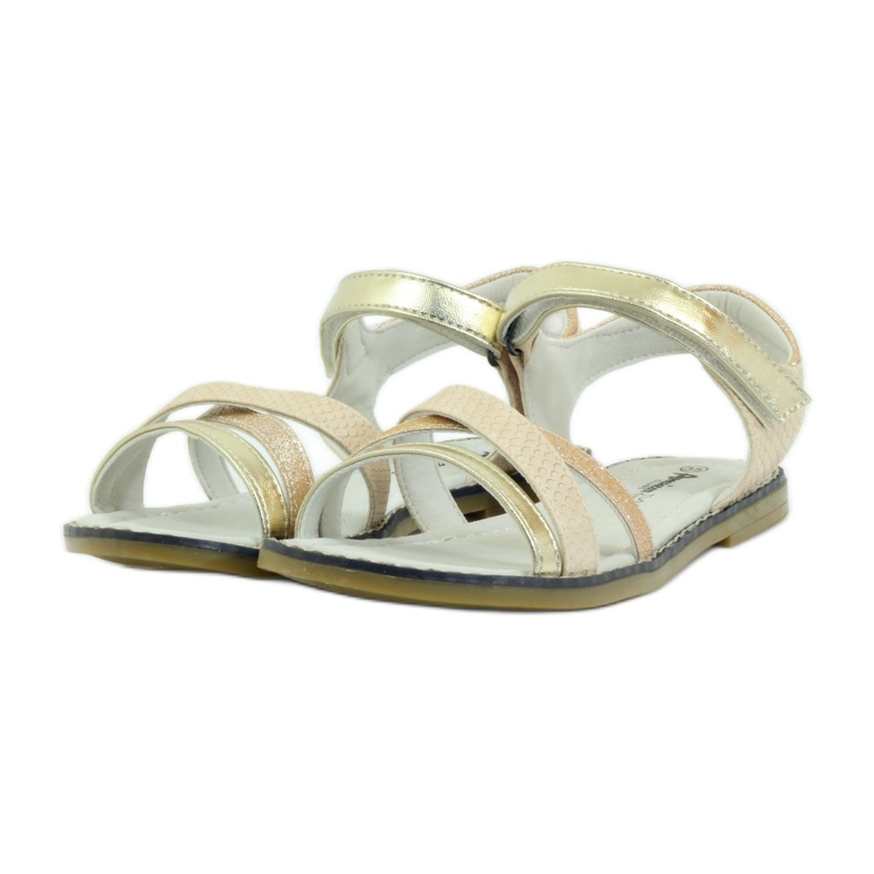 American Club Sandale s američkim kožnim umetkom 5019 žuta boja smeđa 3