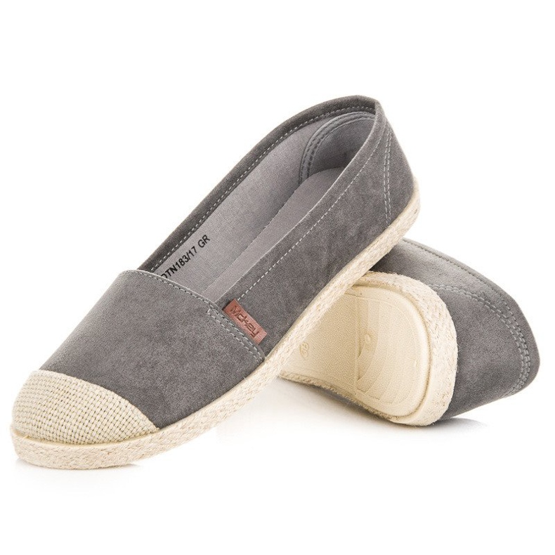McKey Sive espadrile od antilopa siva 2