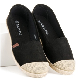 McKey Espadrile od crne antilopa crna 1
