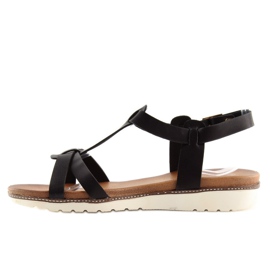 Crne ženske sandale C1822 crne crno 2