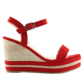Sandale na klin crvene 1505-2 crvene crvena 2