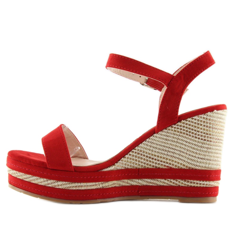 Sandale na klin crvene 1505-2 crvene crvena 1
