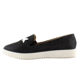 Tenisice sa zvjezdicama FE454 Crni visoki potplat crno 1