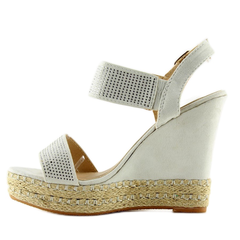 Sive sandale na štiklu 3811-7 Siva 2