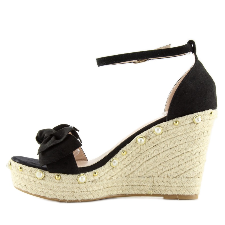 Crne sandale espadrile na klin L2668 crna 2