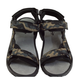 American Club Sandale s američkim kožnim umetkom iz 1728 crna smeđa 4