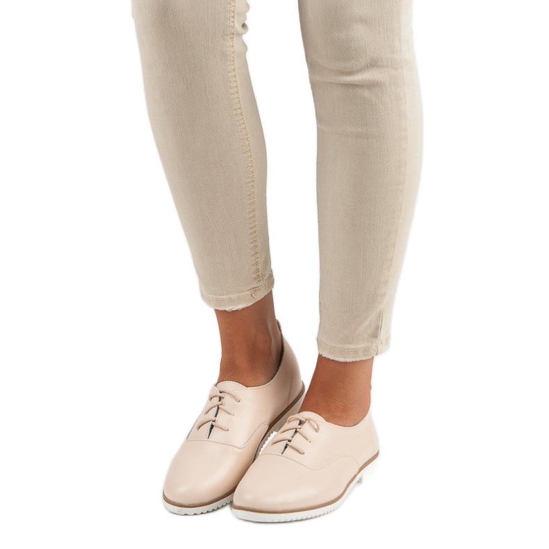 MAZARO Bež kožne cipele 1