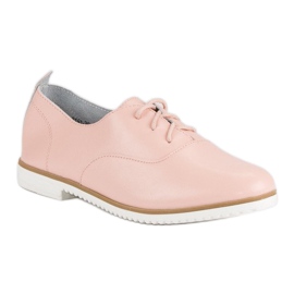 MAZARO cipele od puder kože ružičasta 1