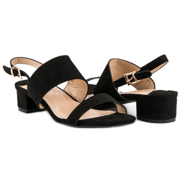 Fama Sandale s niskom potpeticom crno 1