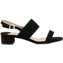 Fama Sandale s niskom potpeticom crna 2