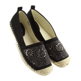 Espadrile ukrašene crnom 5599-1 Black 2
