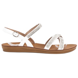 American Club Sandale s američkim ukrasima bijela 2