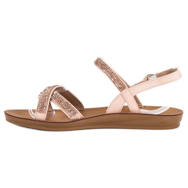 American Club Sandale s američkim ukrasima ružičasta 1