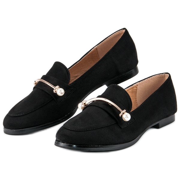 Crni brogovi s biserima crna 2