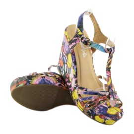 Sandale na klin YX-17 crne crna 2