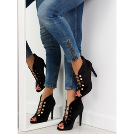 Baršunaste cipele otvorenih prstiju 1129 crne crna 1