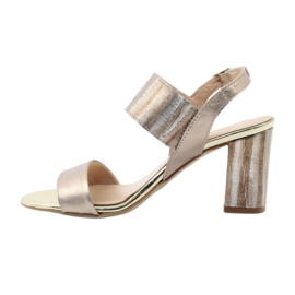 Sandale na zlatnom stupcu Gamis 3390 zlatni 2