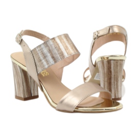Sandale na zlatnom stupcu Gamis 3390 zlatna 3