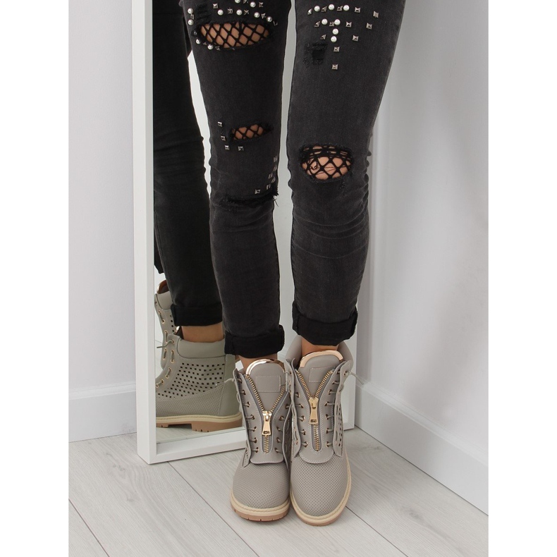 Ažur balmane, zlatno sivi klizač R103 Grey siva 2