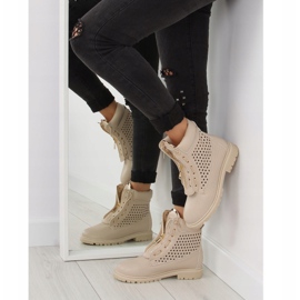 Ažur balmanki zlatni patentni zatvarač R103 Bež 1