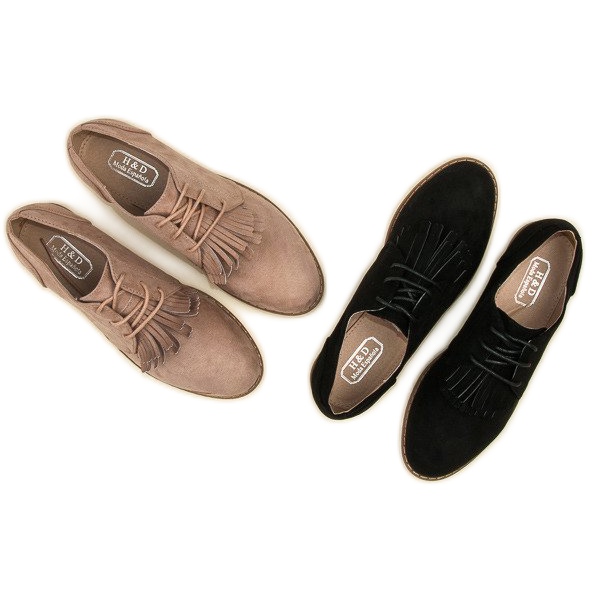 Zavezane boho cipele od antilopa crna 1