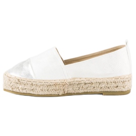 Slip-on espadrile na platformi bijela 1