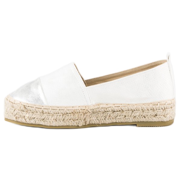 Slip-on espadrile na platformi bijela 1