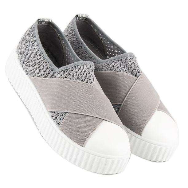 Openwork Creepers tenisice siva 2