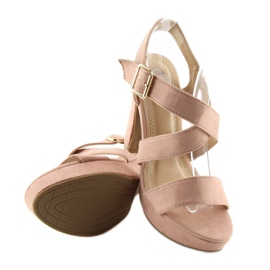 Ružičaste sandale na stup BJ1602-SD ružičasta 1