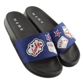 Mornarskoplave traper papuče ZY-1205 D.BLUE plava 1