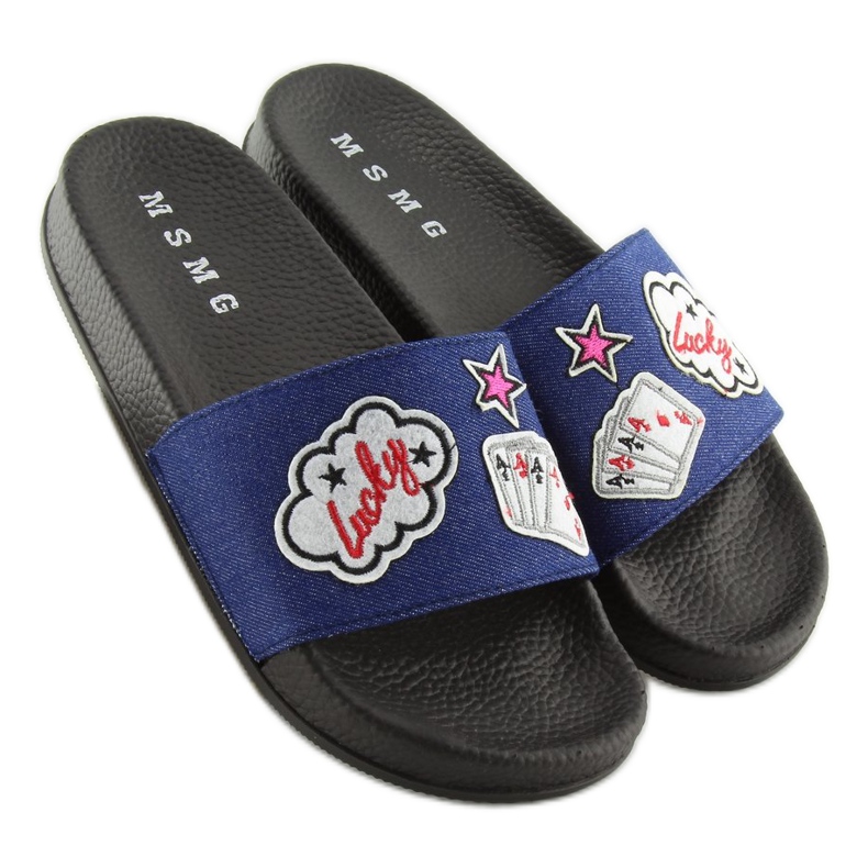 Mornarskoplave traper papuče ZY-1205 D.BLUE plava 1