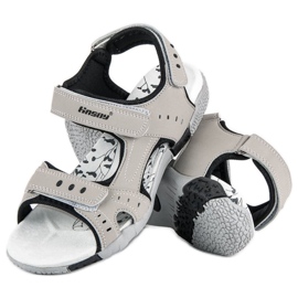 Hasby Sportske ravne sandale siva 1