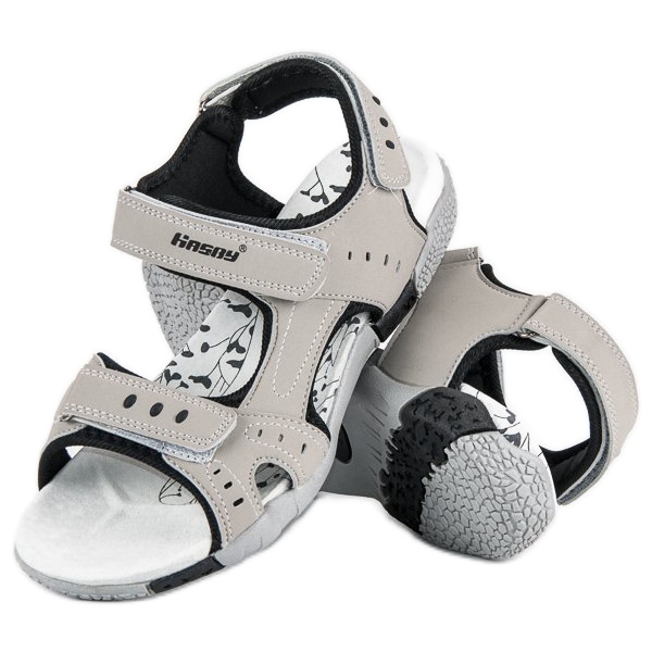 Hasby Sportske ravne sandale siva 1