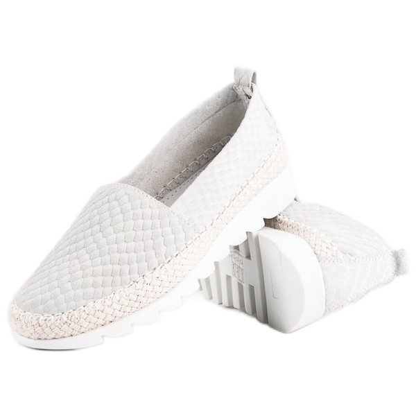 Filippo Kožne slip-on espadrile siva 1